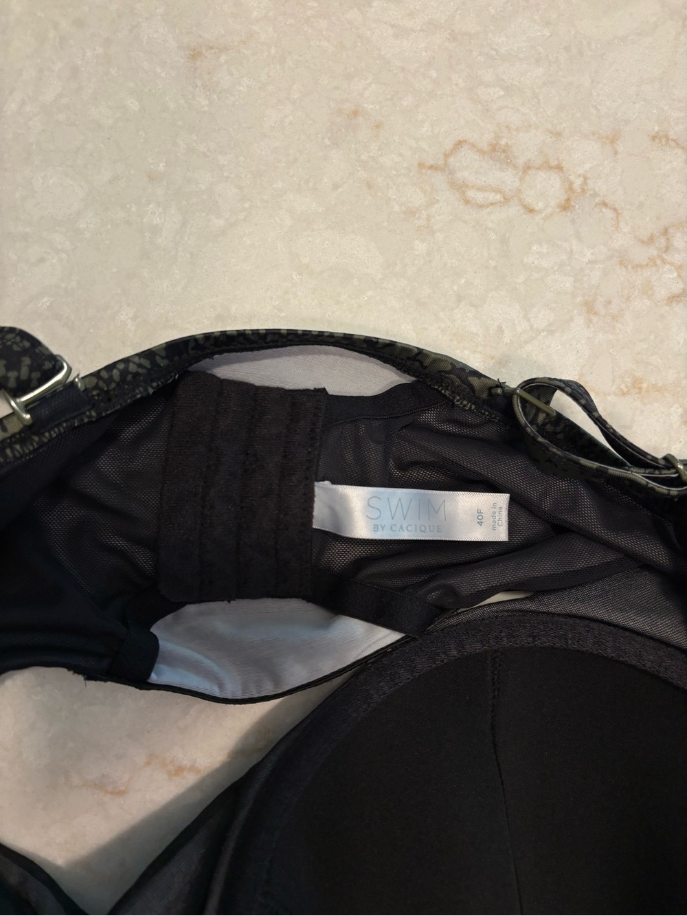 Lane Bryant Cacique Olive Snakeskin Bikini - Top 40F/Bottom 18 - Picture 8 of 12